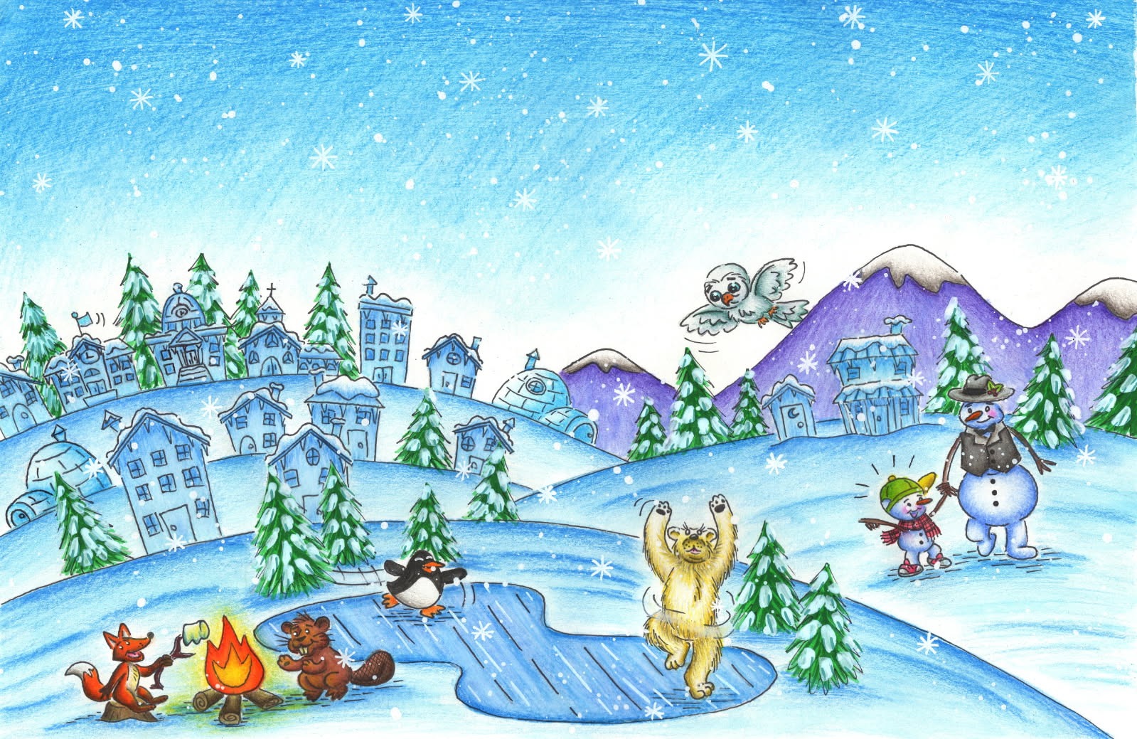 Picture 1: Snowville, as it appears in the book.