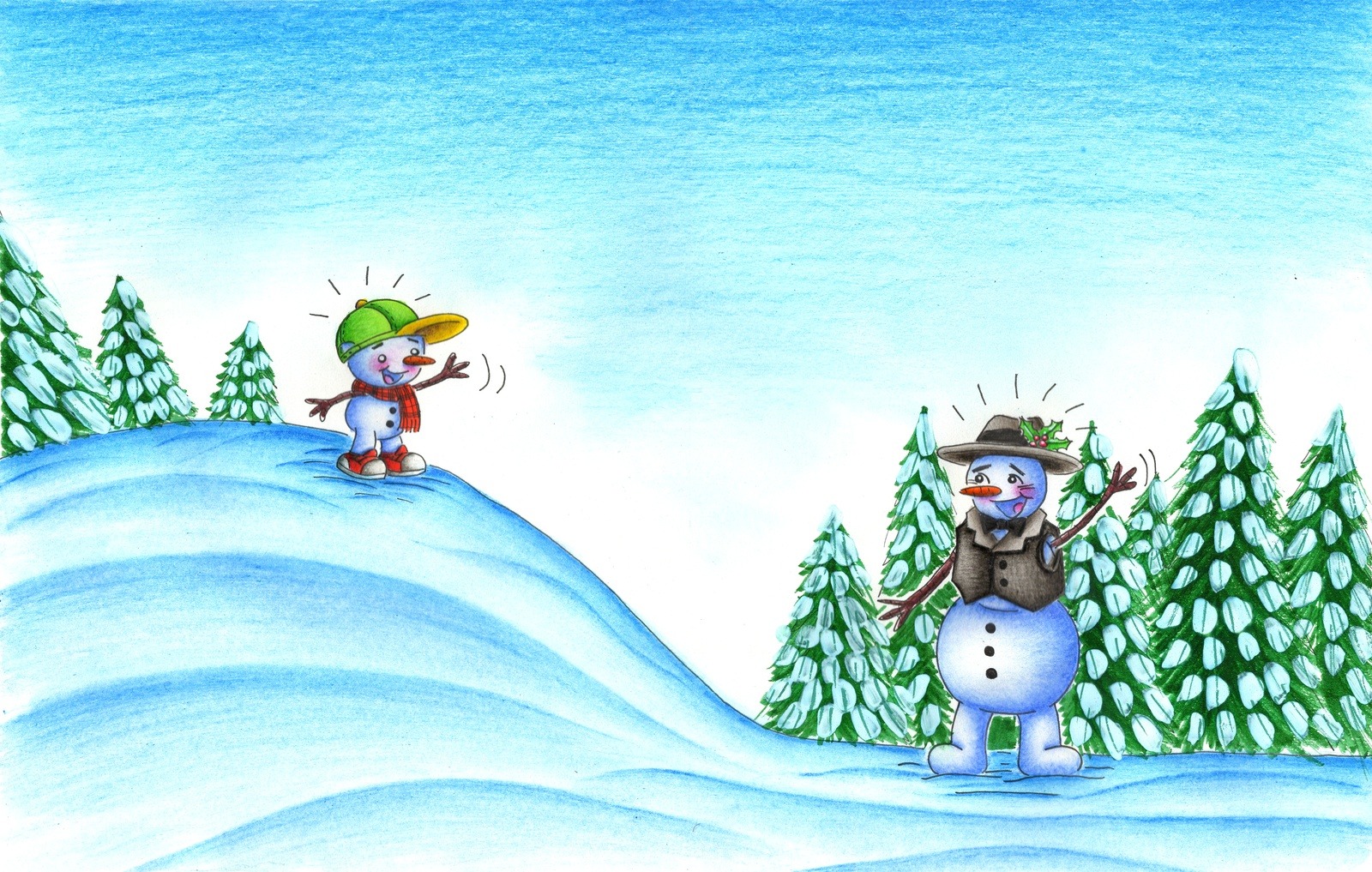Picture 1: Waving Hello, as it appears in the book.